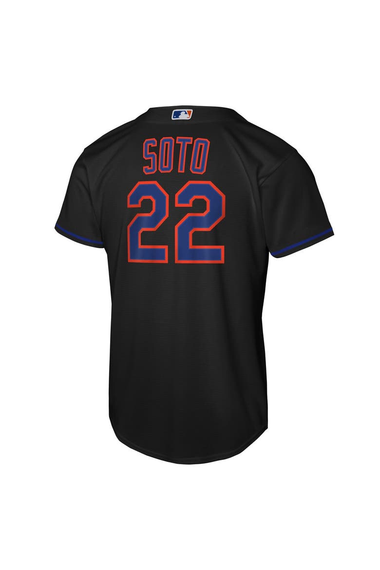 Youth Nike Juan Soto Black New York Mets Alternate Replica Jersey, Alternate, color, Black