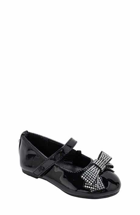bebe Kids' Embellished Bow Mary Jane Flat