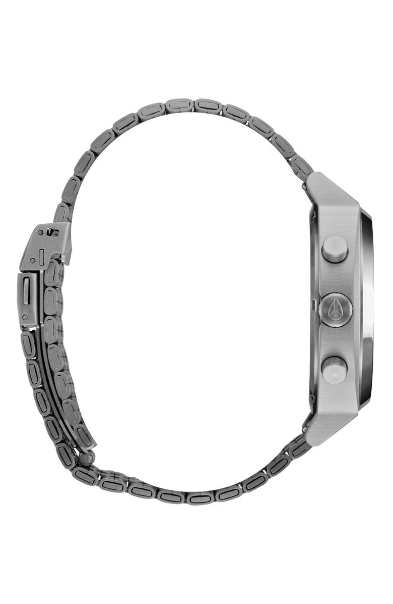 Nixon Time Teller Chronograph Bracelet Watch, 40mm, Alternate, color, Silver / Midnight / Silver