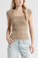 BP. Cotton Pointelle T-Shirt