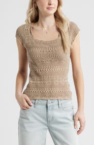 BP. Cotton Pointelle T-Shirt