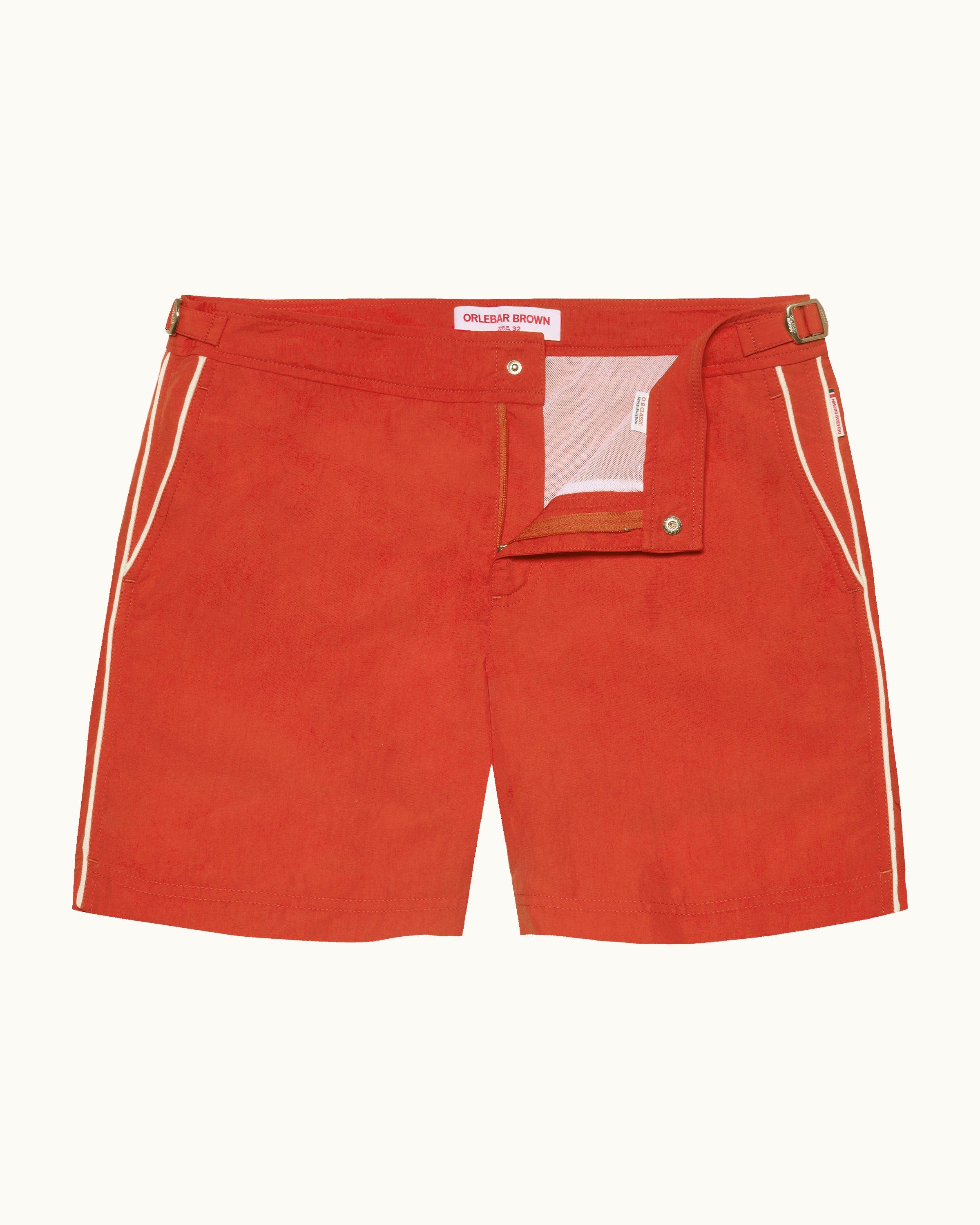 Orlebar Brown Bulldog Mid-length Swim Shorts In Summer Red