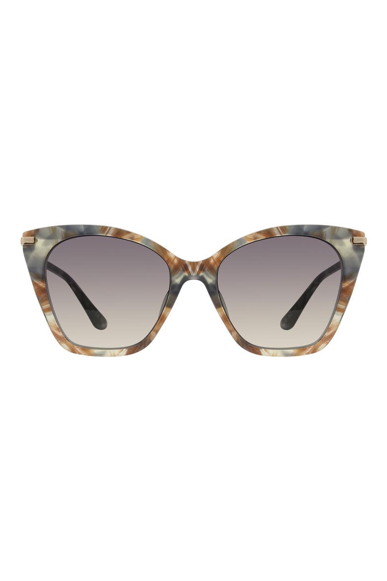56mm Gradient Cat Eye Sunglasses, Main, color, BEIGE GREY HAVANA
