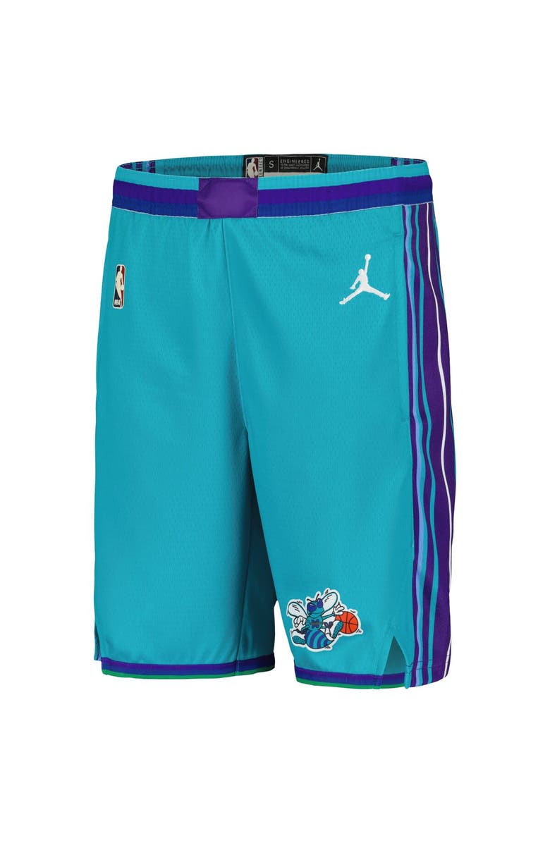 Jordan Brand Youth Jordan Brand Teal Charlotte Hornets Classic Edition Swingman Shorts, Alternate, color,