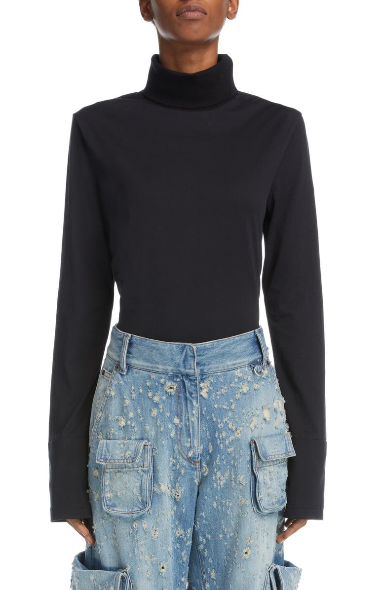 Acne Studios Enderson Pink Label Long Sleeve Turtleneck Knit Top, Main, color, 