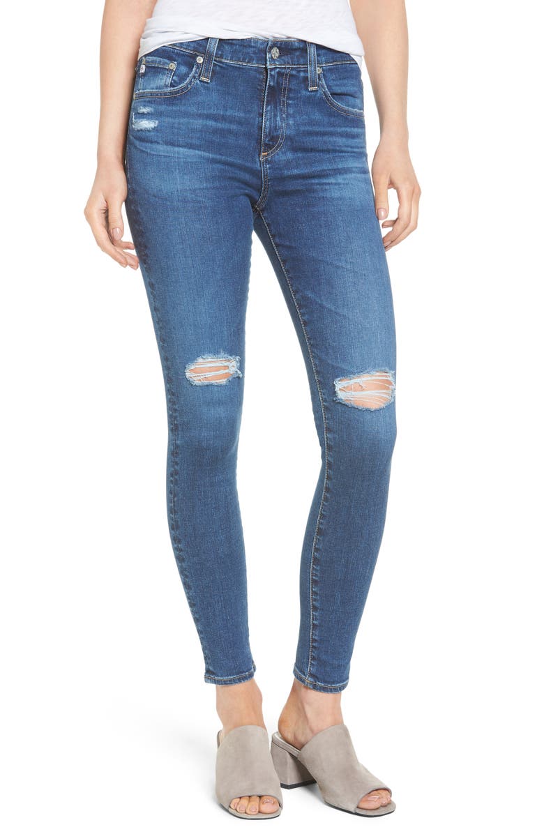 AG The Farrah High Waist Ankle Skinny Jeans, Main, color,