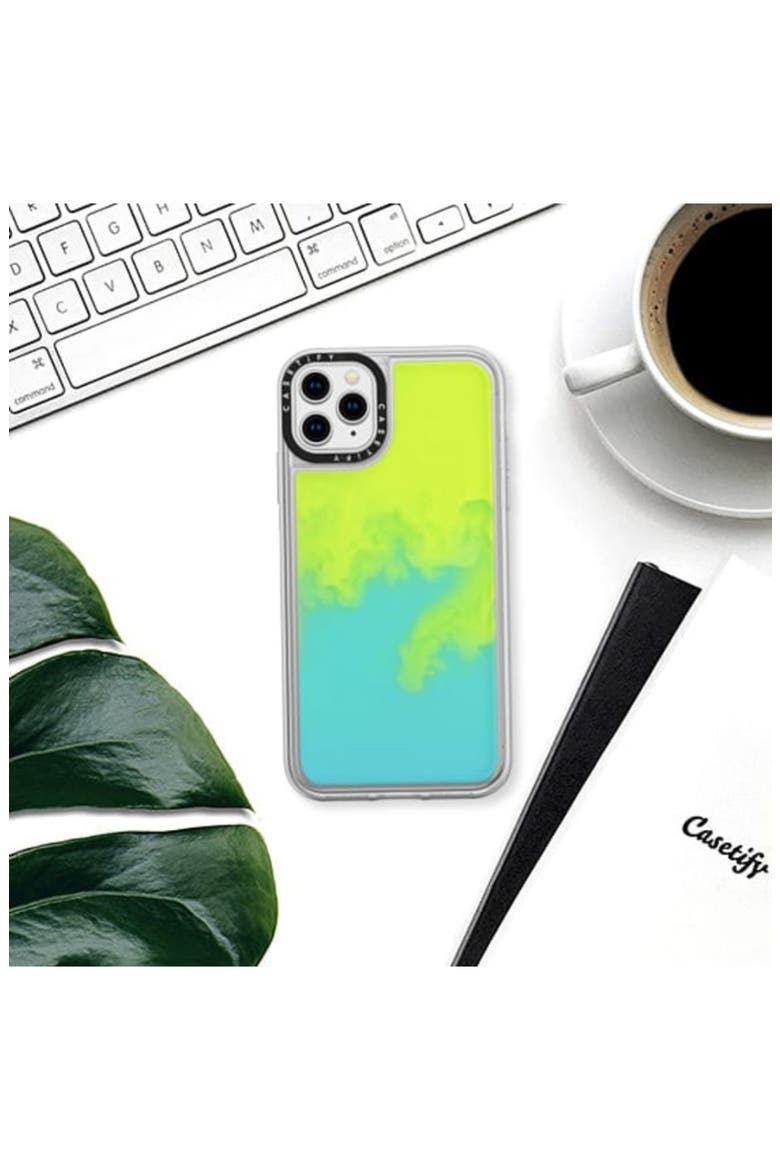 Neon Sand iPhone 11/11 Pro Case, Alternate, color, GREEN / YELLOW