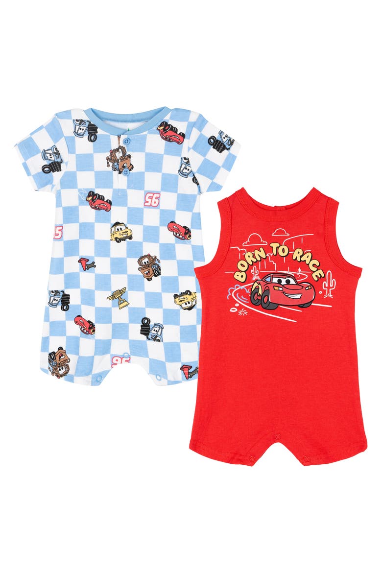 Cars One Piece Romper Set, Main, color, Cars Red Blue