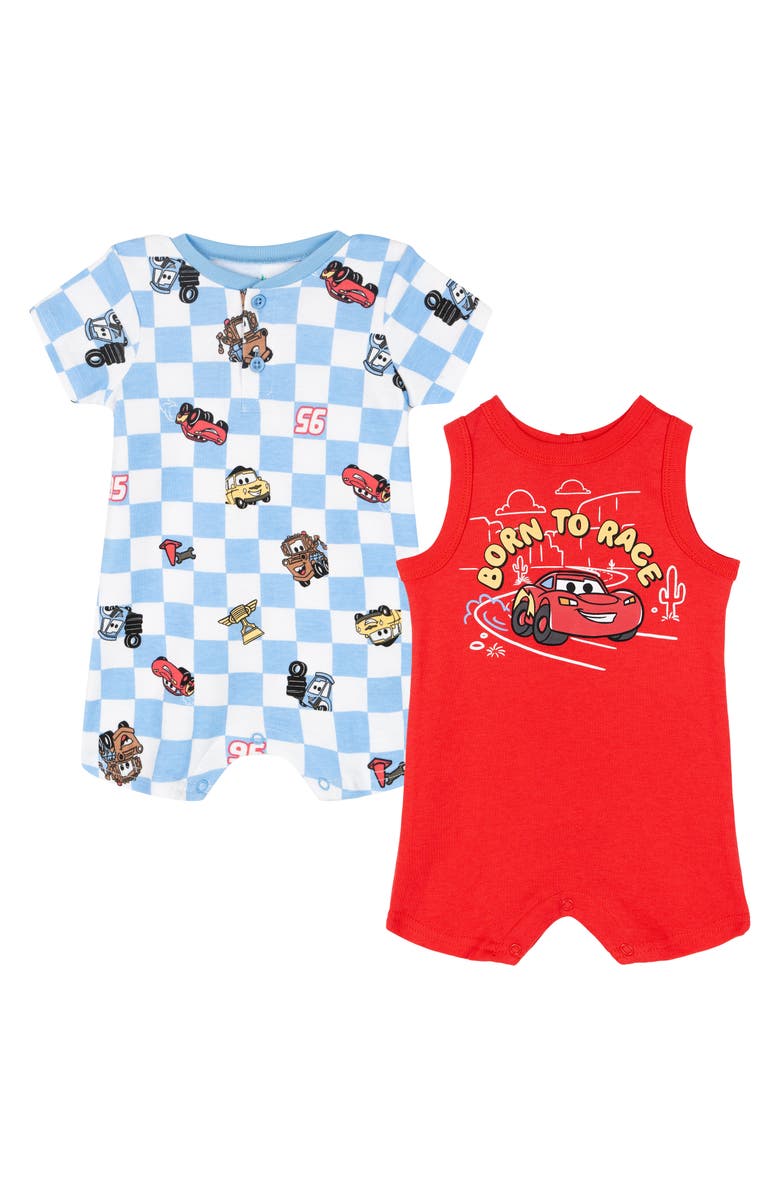 Disney Cars One Piece Romper Set, Main, color, Cars Red Blue