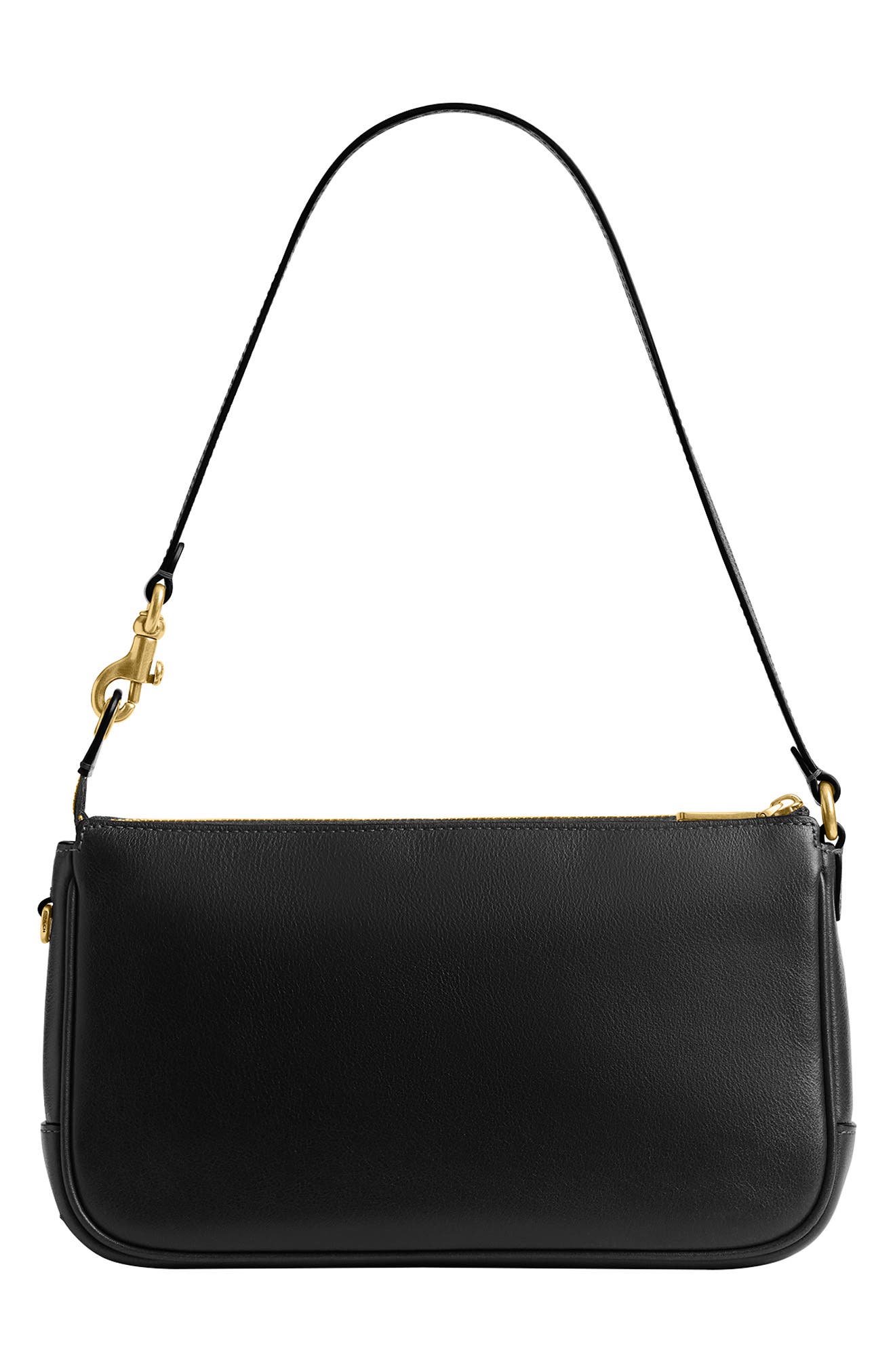 COACH Plaza Natural Grain Leather Shoulder Bag, Alternate, color, 