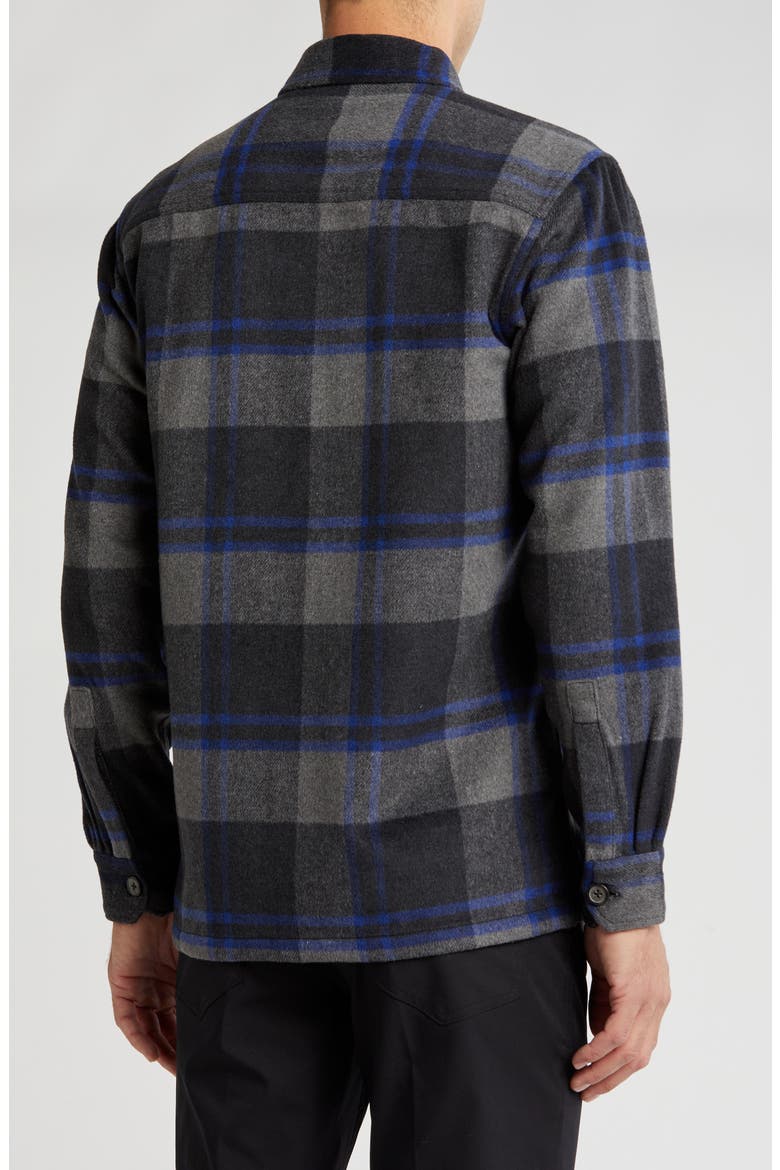 Buffalo Plaid Shirt Jacket, Alternate, color, CHARCOAL/ NAVY