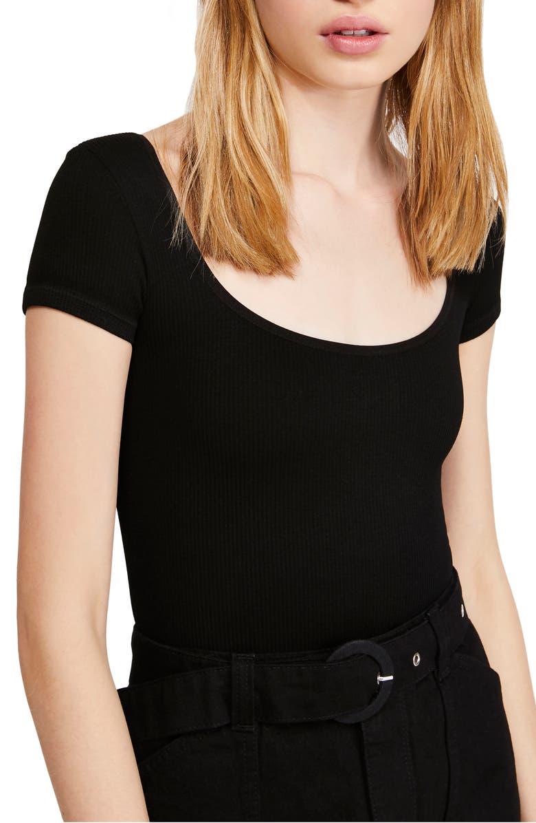 BDG Urban Outfitters Ella Ribbed Bodysuit, Main, color, 