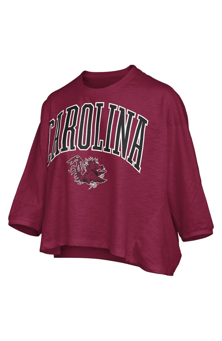 PRESSBOX Women's Pressbox  Garnet South Carolina Gamecocks Midi Arch Over Logo Oversized T-Shirt, Alternate, color, 
