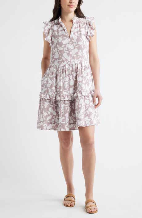 Floral Ruffle Gauze Dress