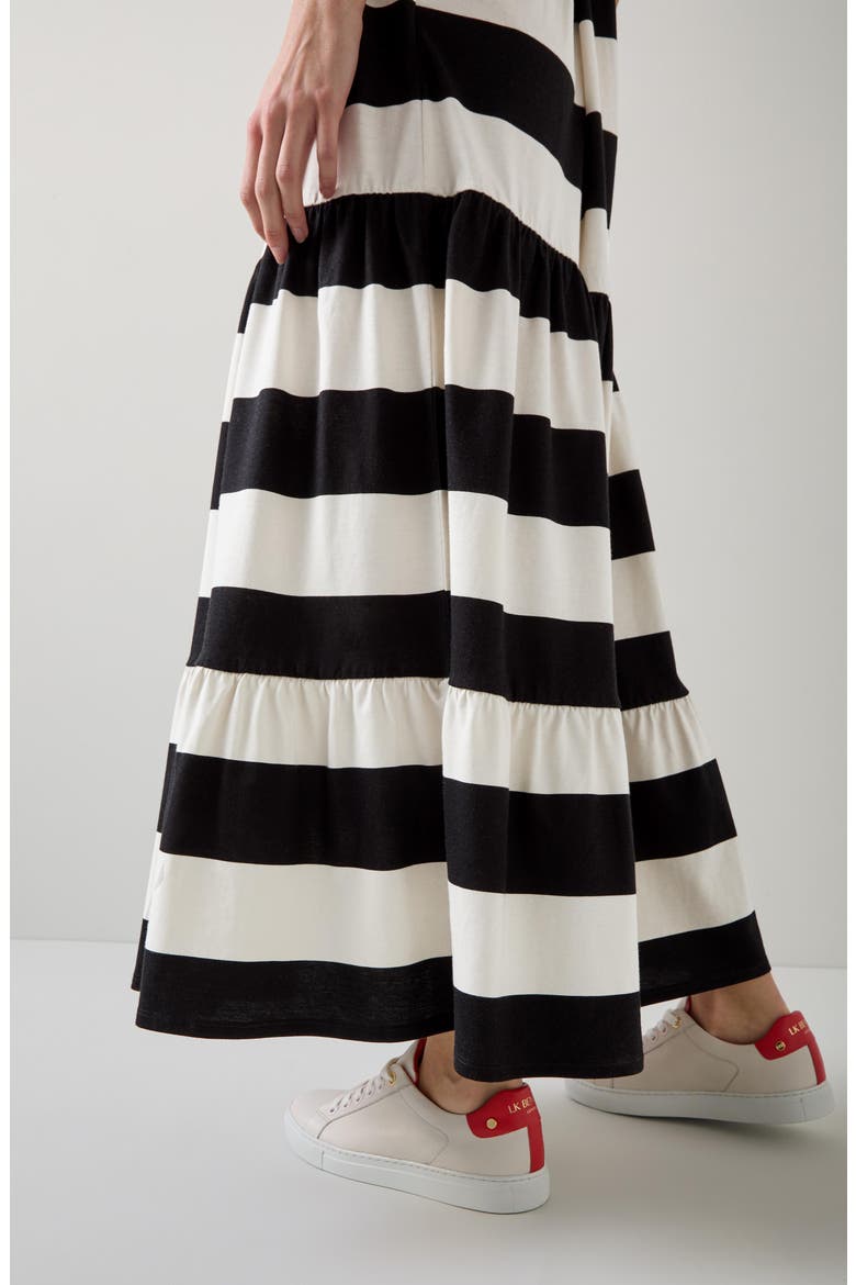 Leigh Stripe Maxi Dress, Alternate, color, BLACK MULTI