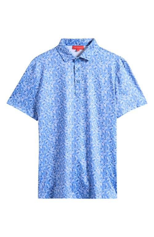 Redvanly Haskell Camouflage Performance Polo In Blue