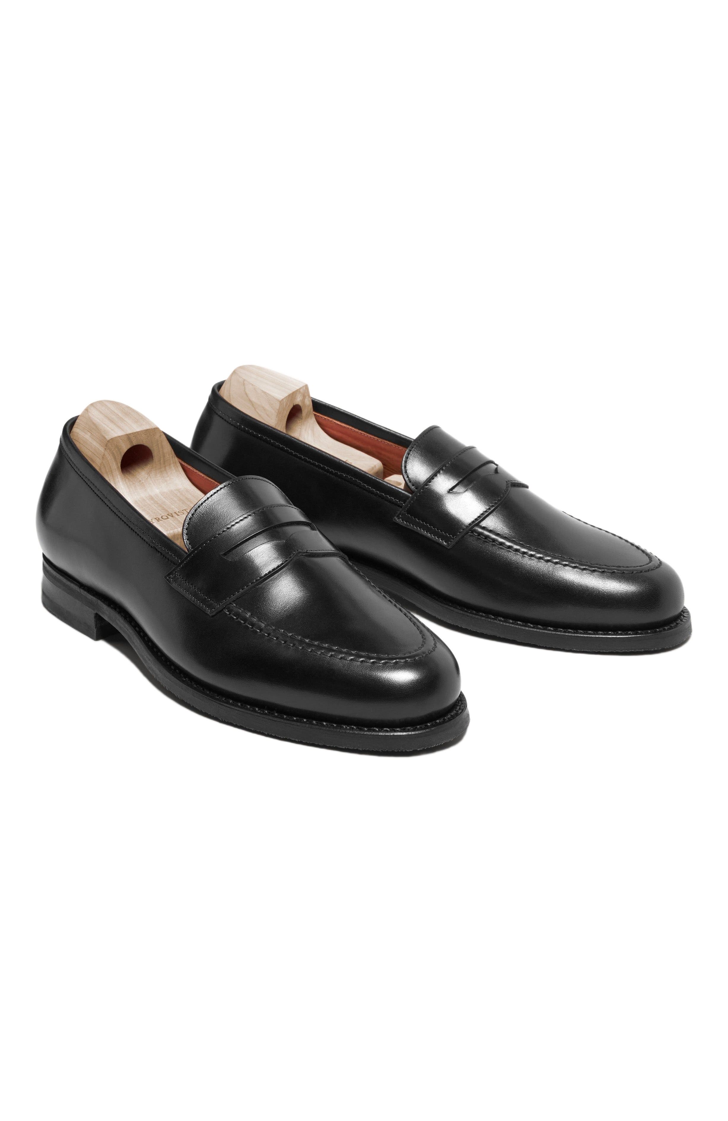 Myrqvist Stenhammar II Penny Loafers, Alternate, color, Black Leather