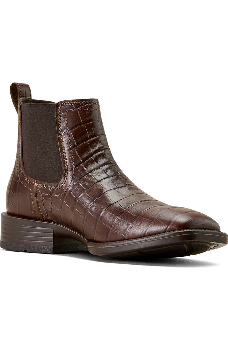 Ariat Booker Wide Square Toe Western Chelsea Boot, Main, color,