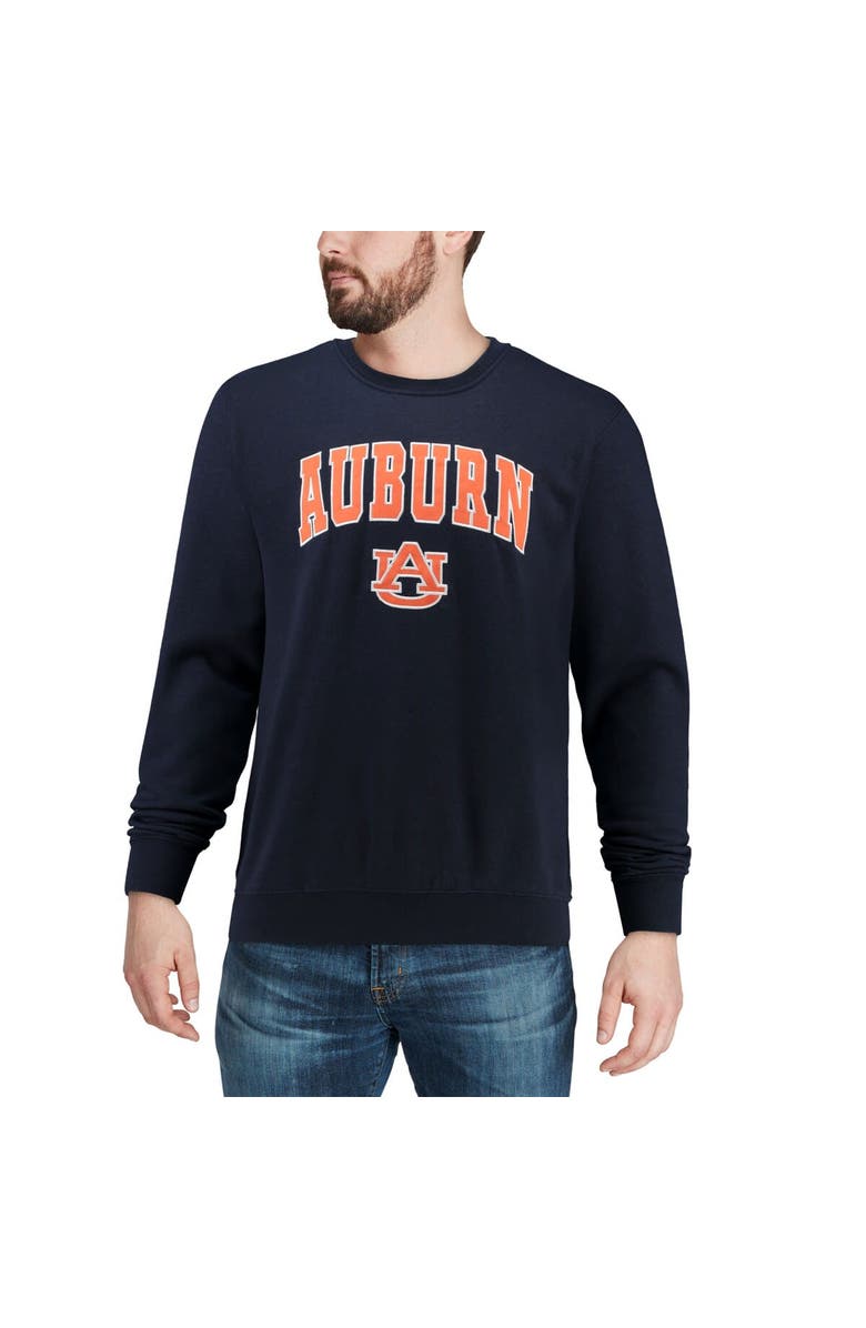 COLOSSEUM Men's Colosseum Navy Auburn Tigers Arch & Logo Crew Neck Sweatshirt, Alternate, color, Navy
