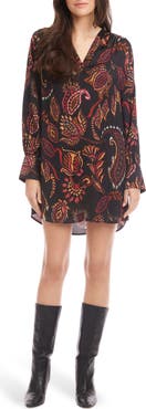 FIFTEEN TWENTY Calista Print Long Sleeve Shift Dress