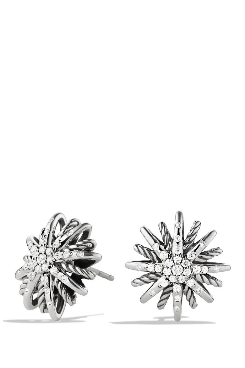 Starburst Small Earrings with Diamonds, Main, color, DIAMOND