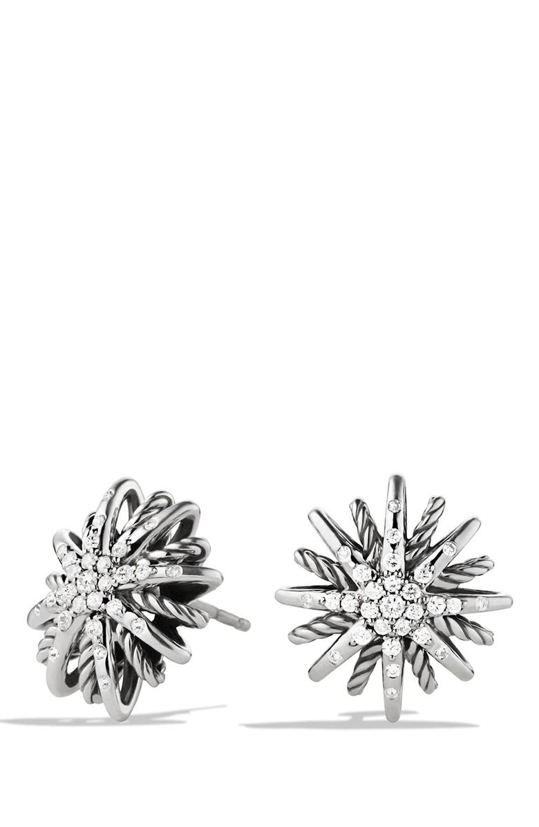 David Yurman Starburst Small Earrings with Diamonds, Main, color, 