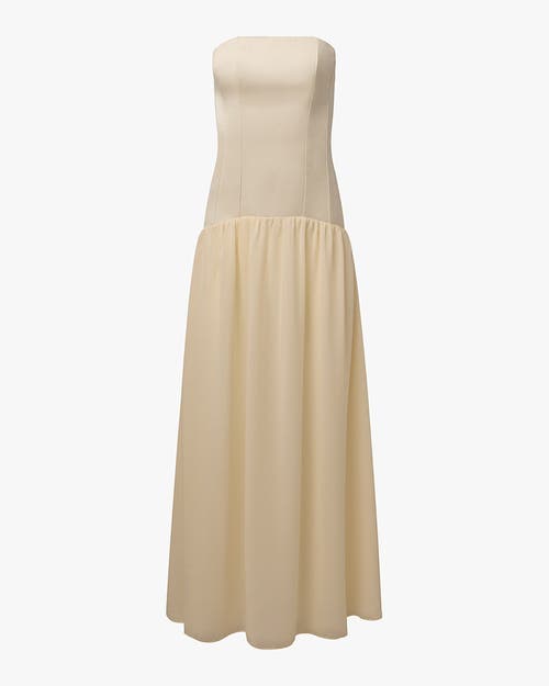 Weworewhat Strapless Corset Gown In Ivory