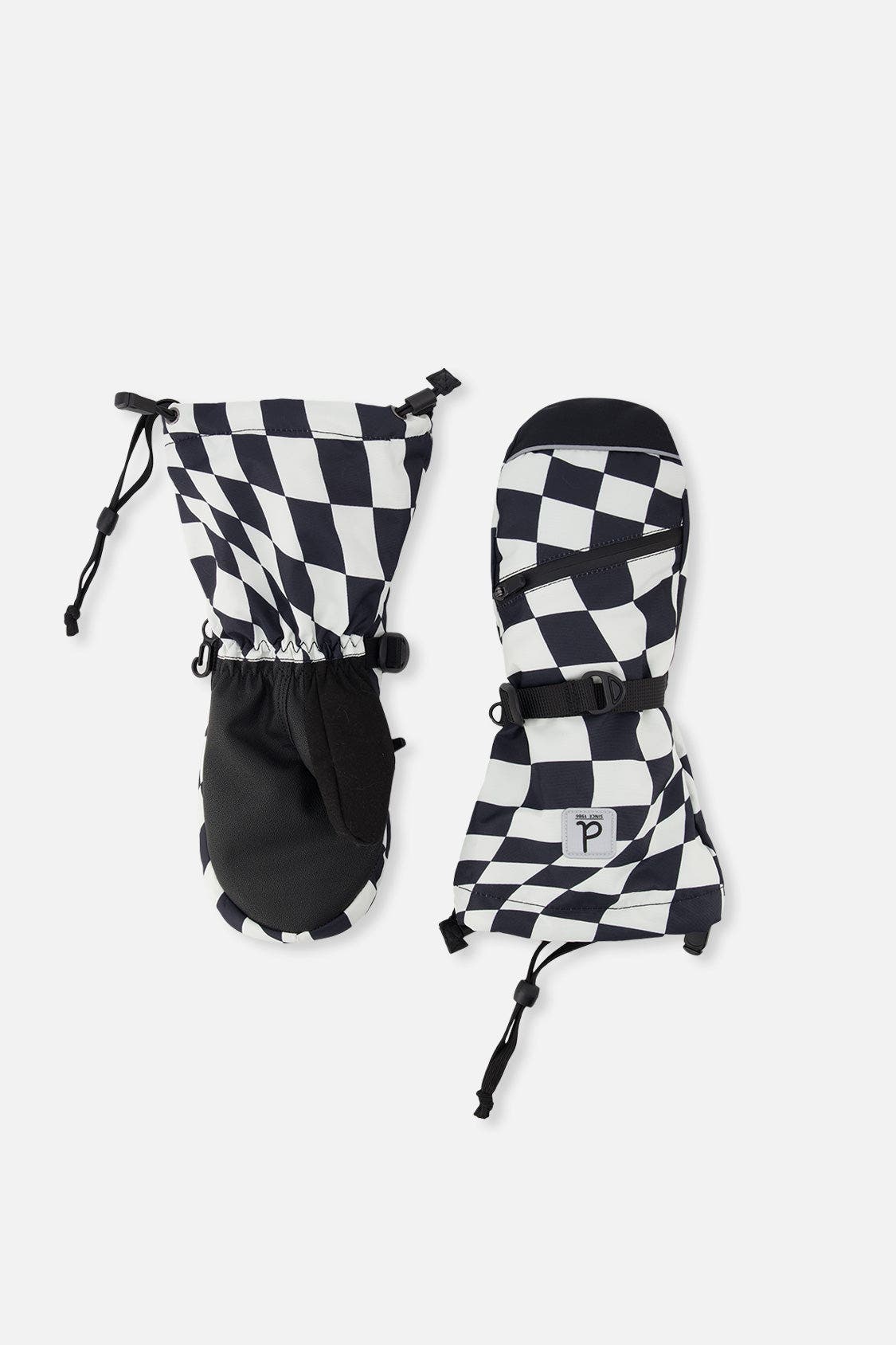 selected White Checkered Print