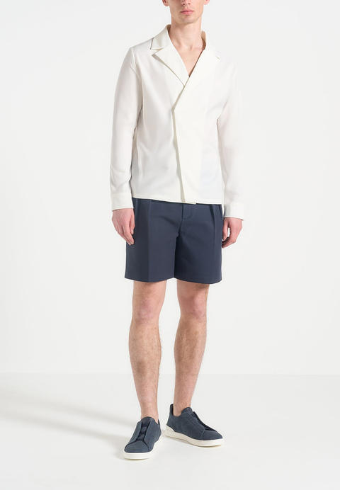 Alban Satin Double Breasted Shirt