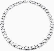 Oradina Sterling Silver Hugs And Kisses Necklace
