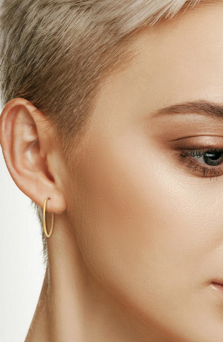 DELMAR 14K Gold Hoop Earrings, 25mm, Alternate, color,