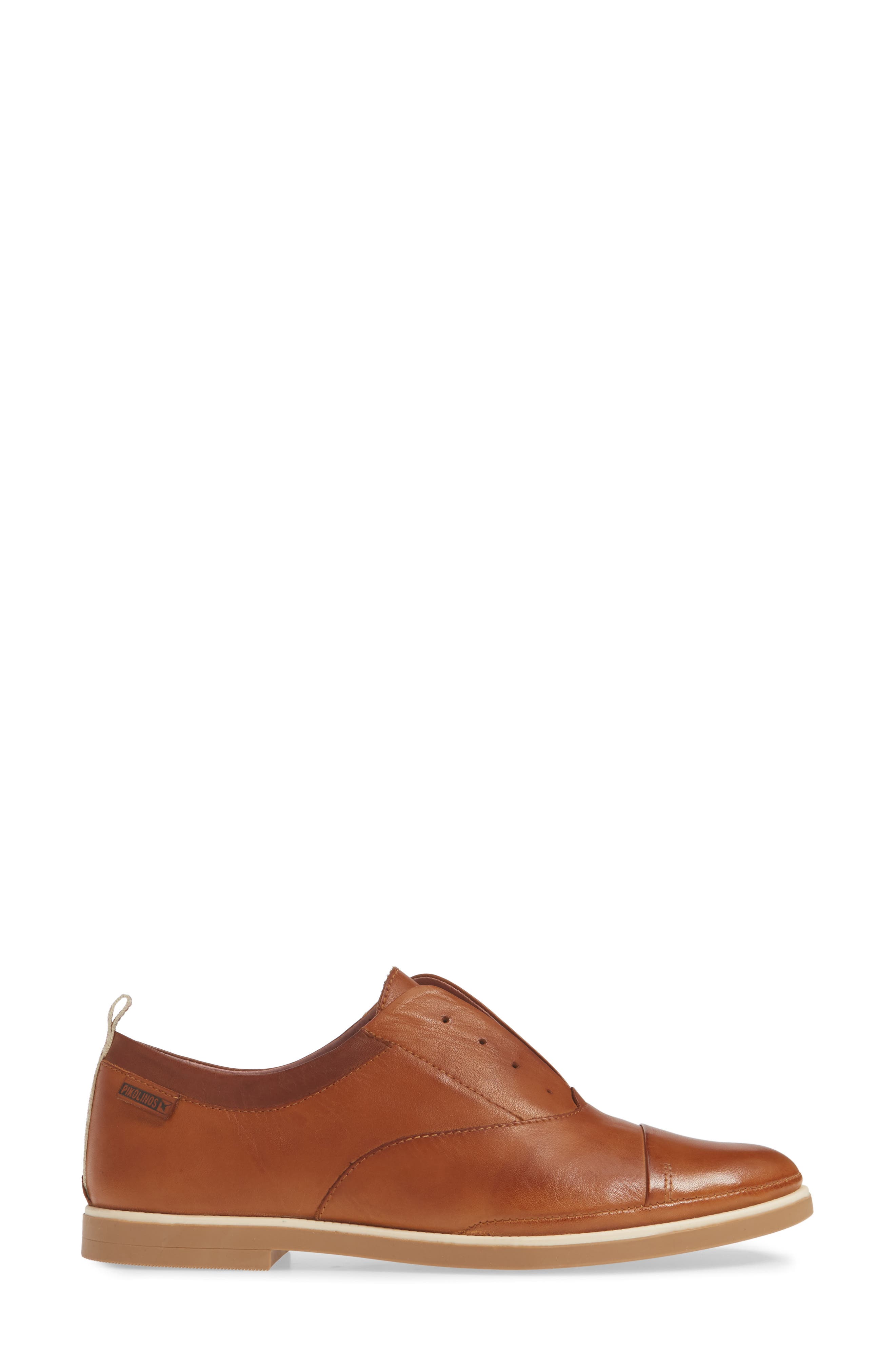 Pyrgos Laceless Oxford, Alternate, color, BRANDY LEATHER