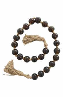 WILLOW ROW Bohemian Glass Beaded Tassel Garland