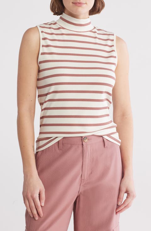 Essential Sleeveless Mock Neck Knit Top