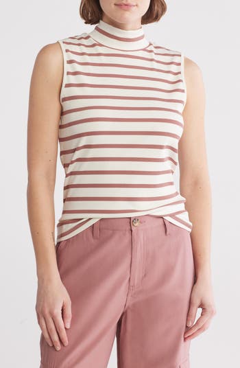 Sanctuary Essential Sleeveless Mock Neck Knit Top