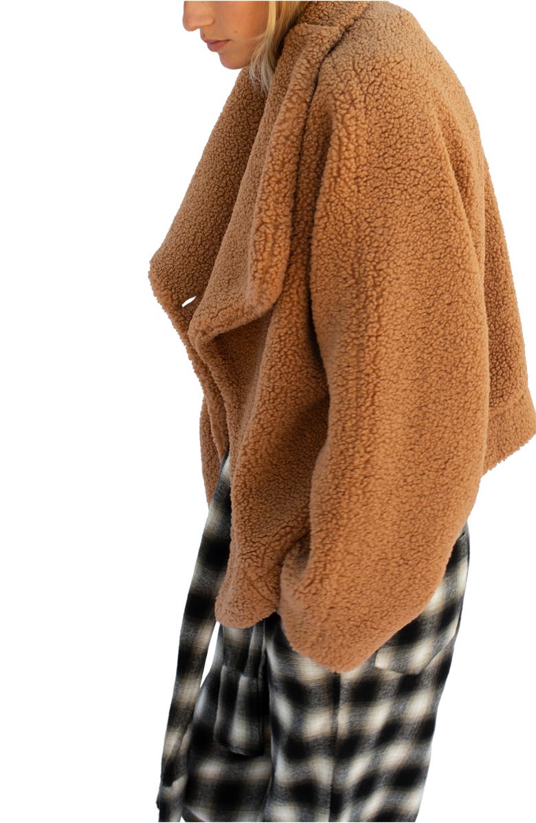 Free People Izzy Wrap Teddy Coat, Alternate, color, 