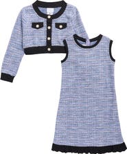 Iris & Ivy Kids' Boucle Dress & Cardigan Set