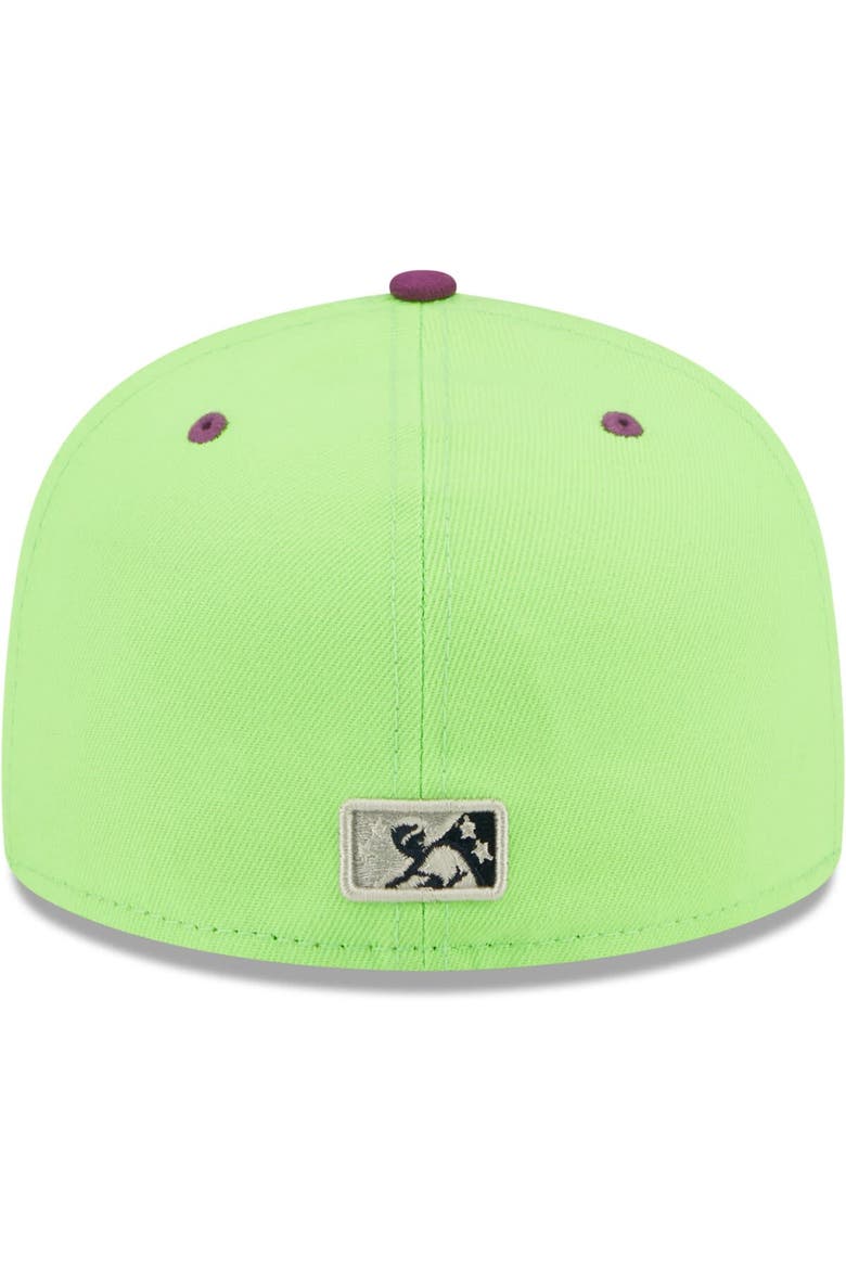 Men's New Era Green/Purple Caballos de Stockton Copa De La Diversion 59FIFTY Fitted Hat, Alternate, color, Green