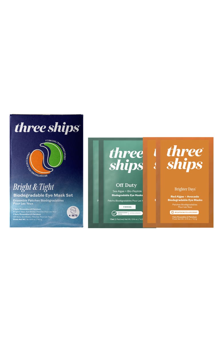 Three Ships Bright Tight Biodegradable Eye Mask Quartet Kit, Main, color,
