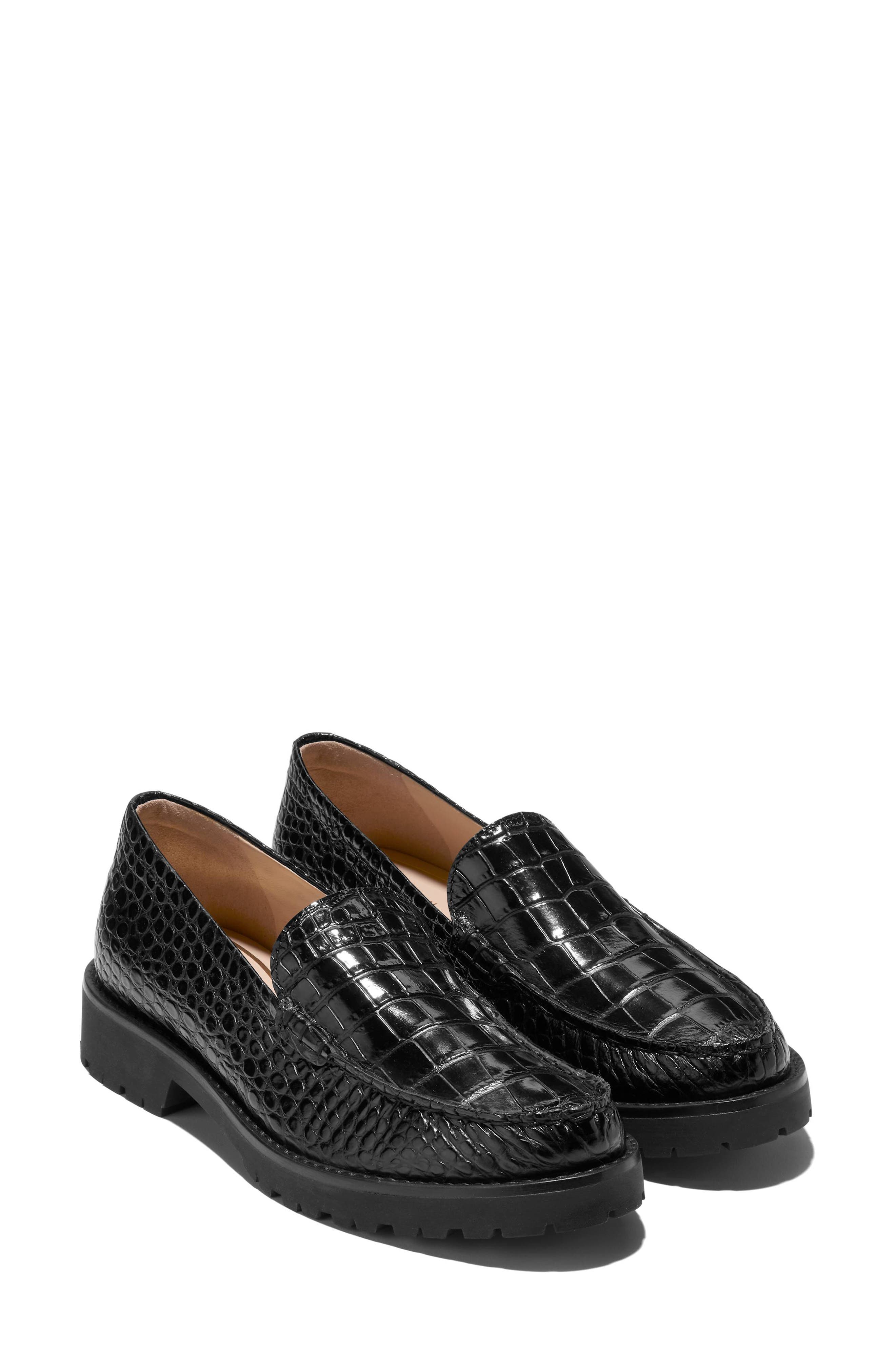 Женские туфли Cole Haan Thelle Croc Embossed Loafer — фото 8
