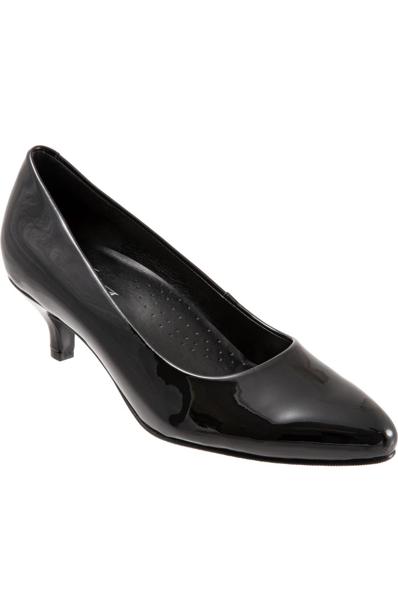 Trotters Kiera Pump, Main, color, Black Pat