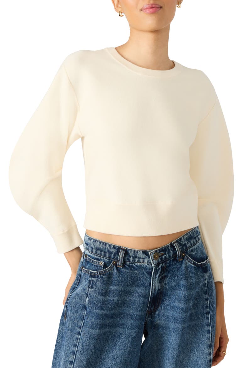 Rosina Balloon Sleeve Sweater, Main, color, CREAM