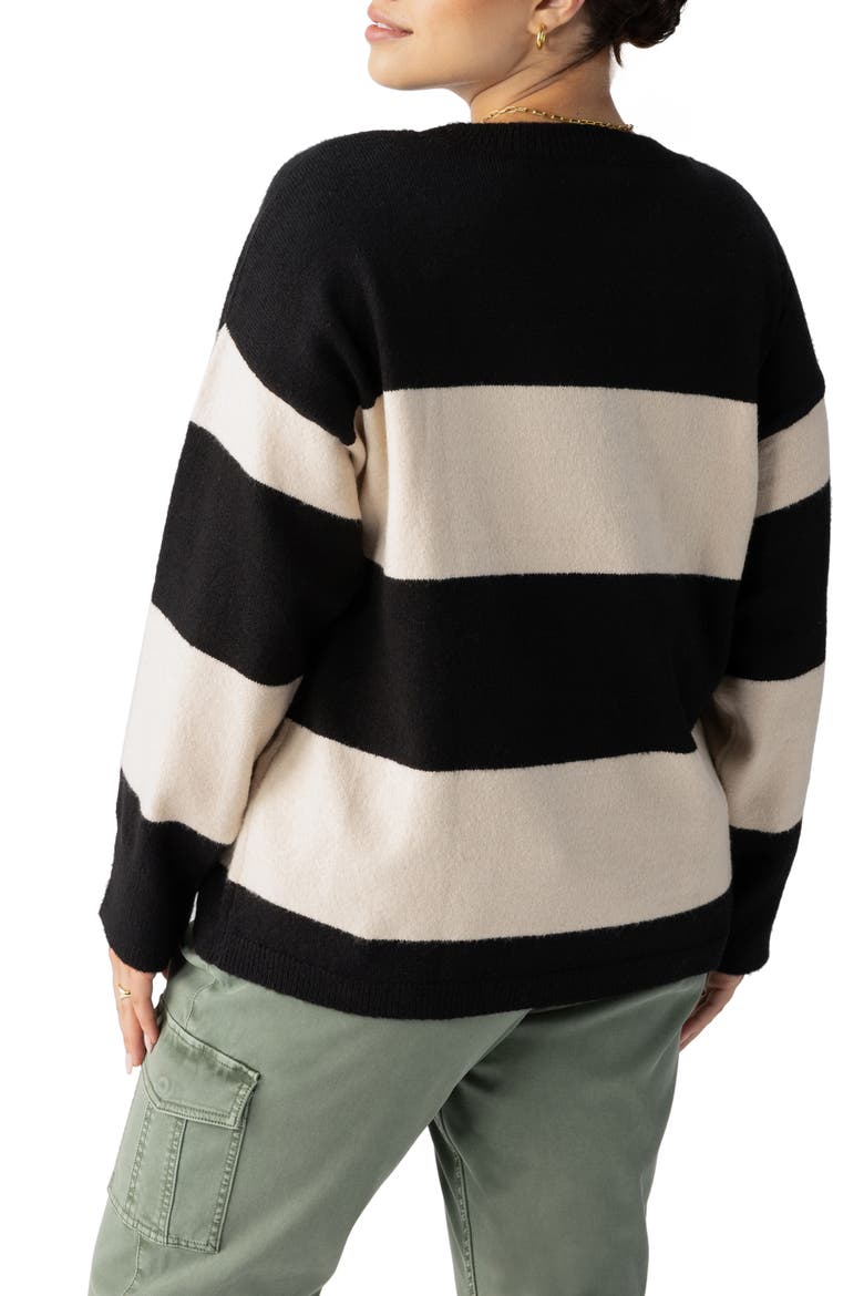 Cuddle Up Stripe Sweater, Alternate, color, TOASTED ALMOND