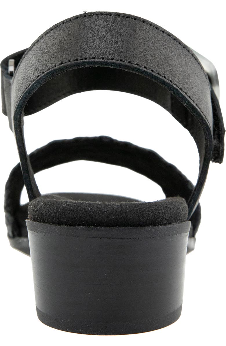 Munro Leeland Ankle Strap Sandal - Multiple Widths Available, Alternate, color, Black Raffia/ Leather