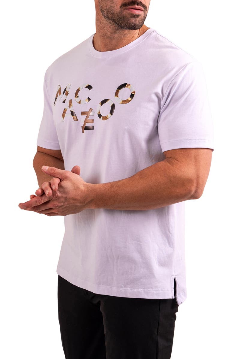 Maceoo Logo Appliqué Graphic T-Shirt, Alternate, color, White