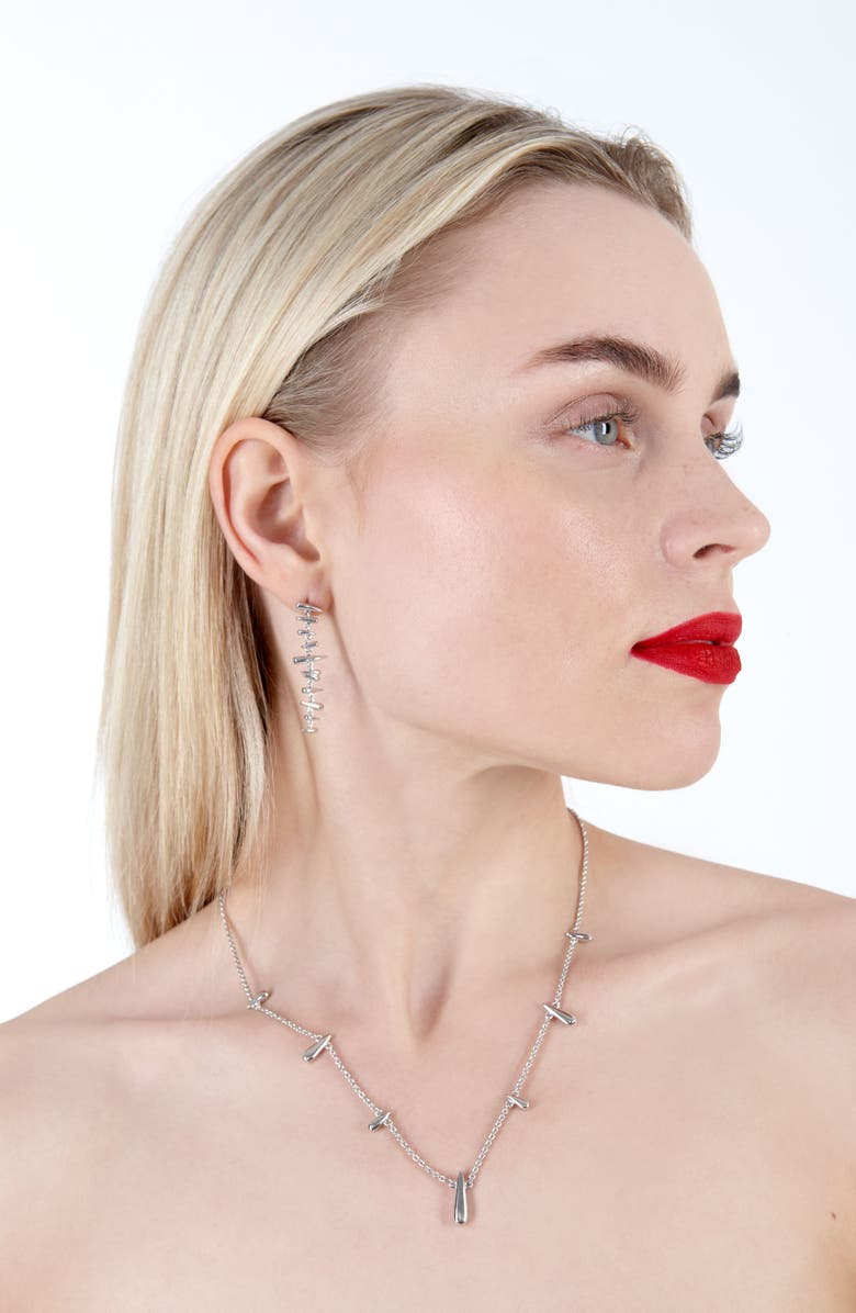 Lucy Quartermaine Shard Drop Earrings, Alternate, color, Sterling Silver