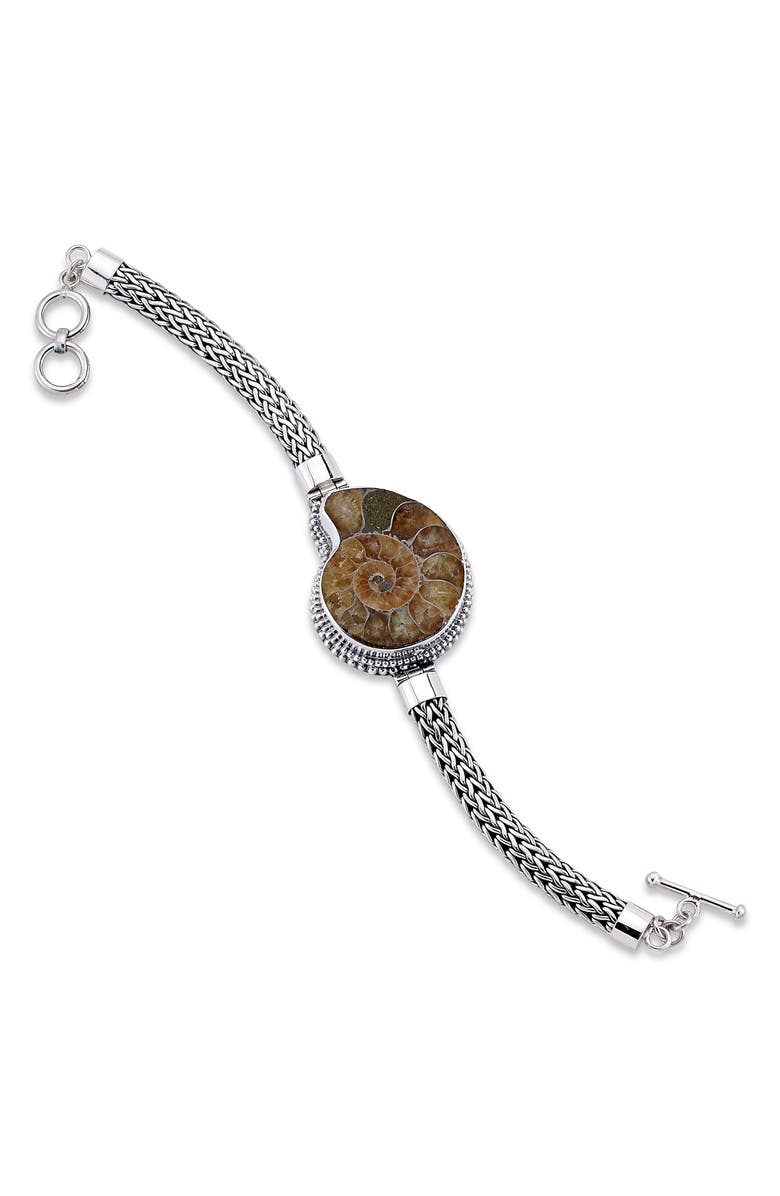 SAMUEL B. Tulang Naga Fossil Bracelet, Alternate, color, Silver