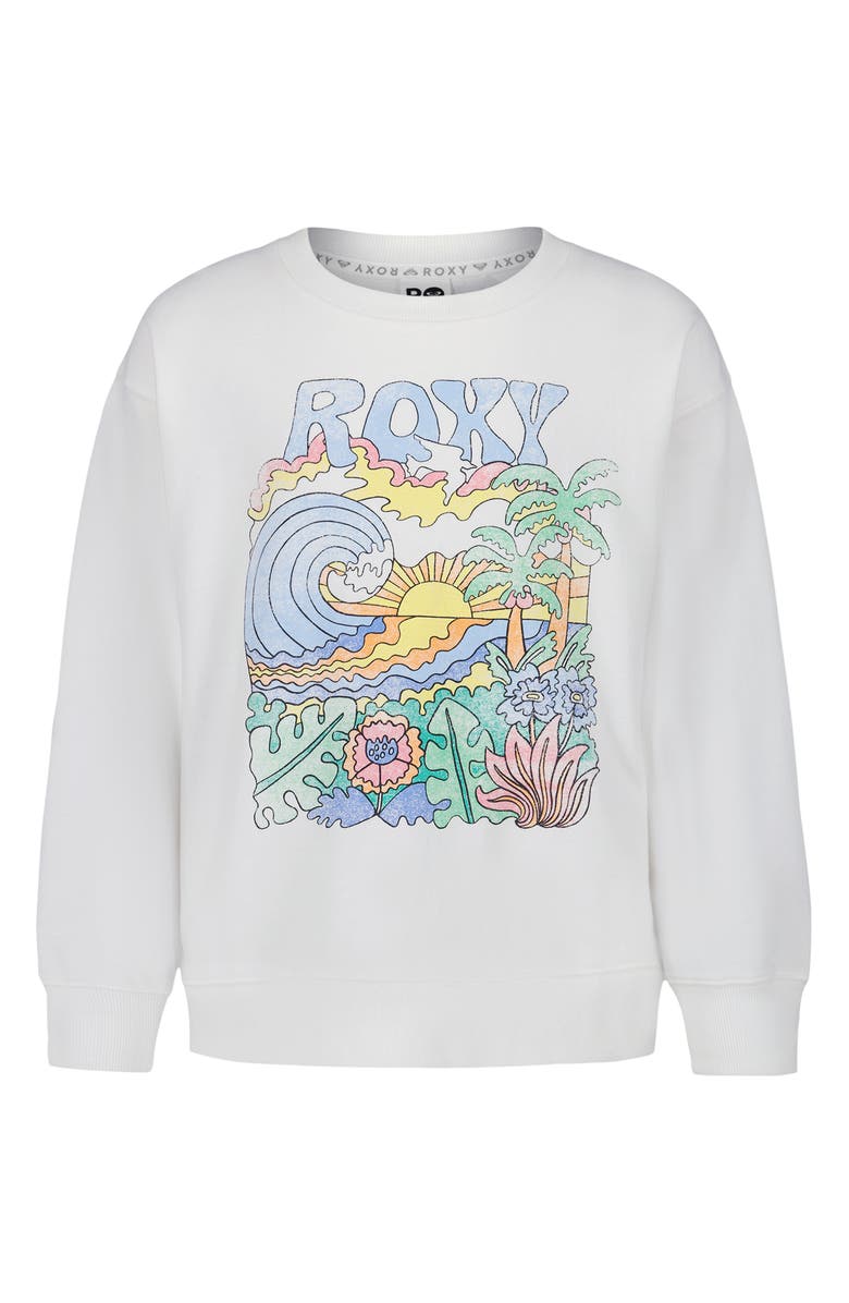 Roxy Kids' Nature Oversize Sweatshirt, Main, color, Coconut Milk
