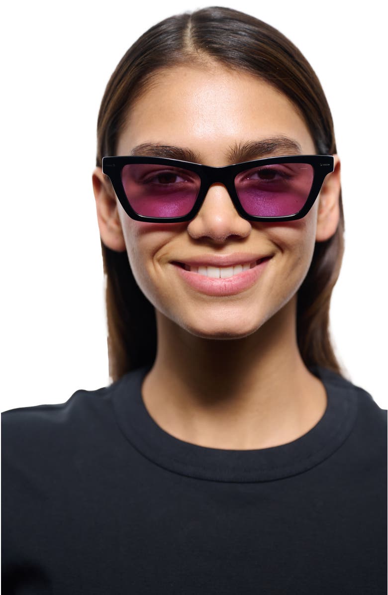 Italia Independent Audacia Sunglasses, Alternate, color, Black