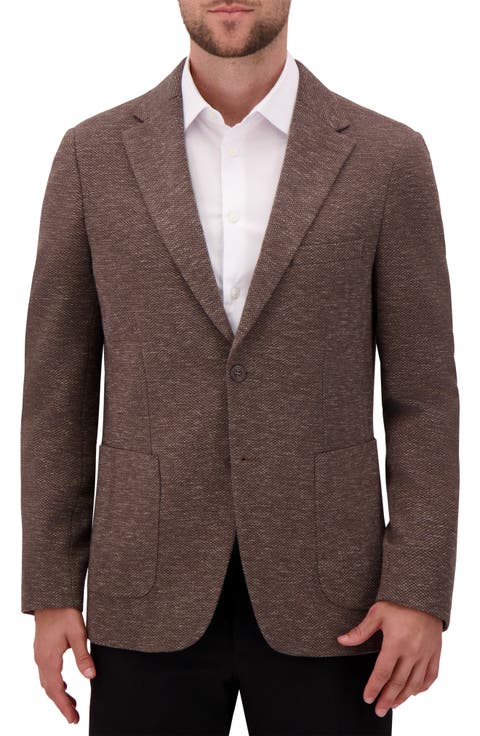 Textured Comfort Knit Cotton Blend Sport Coat
